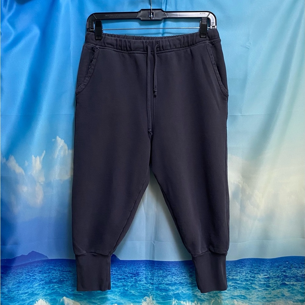 Frank & Eileen Tee Lab Super Crop Triple Fleece Sweatpants Size: M Gray - Picture 2 of 16